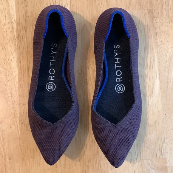 Rothy’s Point Flats, Size 6, Beautiful “Port” Purple (discontinued & rare!) - Picture 3 of 6